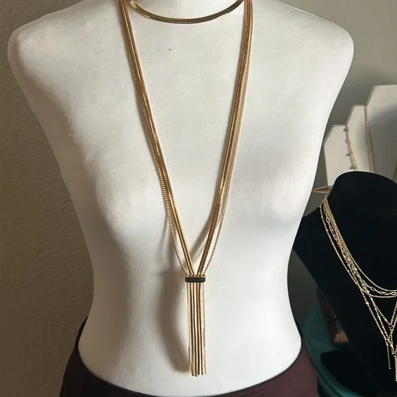 New Lot 8 Piece Gift Christmas Bulk Gold Tone Necklace Fashion Jewelry Set - Picture 6 of 16